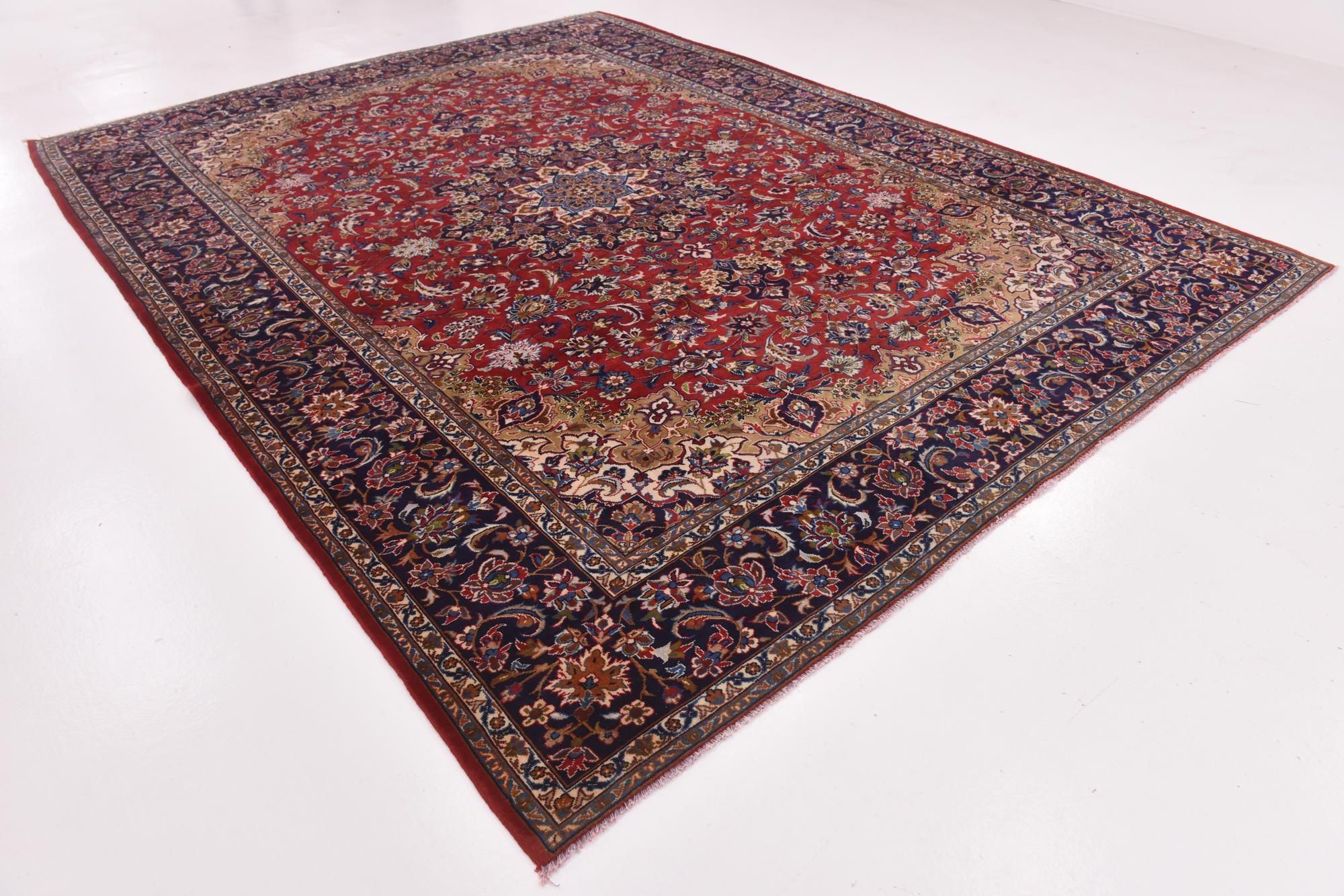 300cm x 395cm anudado a mano Isfahan Alfombra Persa Lana