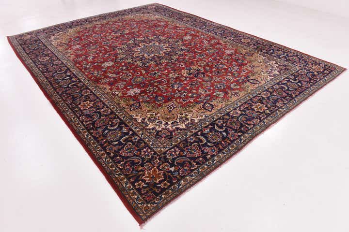 9' 10 x 13' Hand Knotted Isfahan Persian Wool Rug