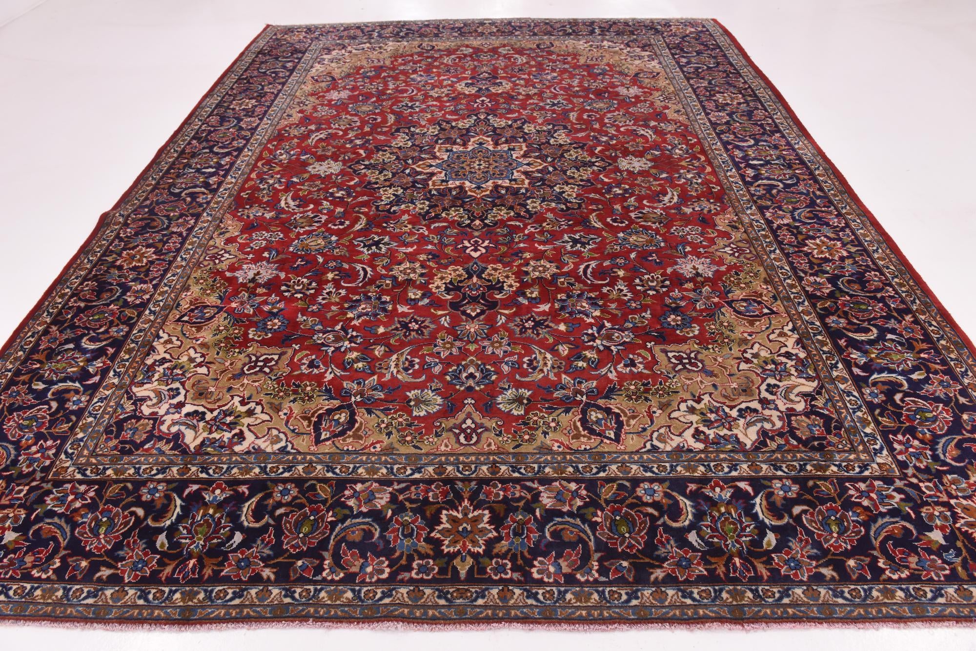 300cm x 395cm anudado a mano Isfahan Alfombra Persa Lana