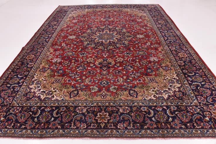 Detail image of 300cm x 395cm anudado a mano Isfahan Alfombra Persa Lana