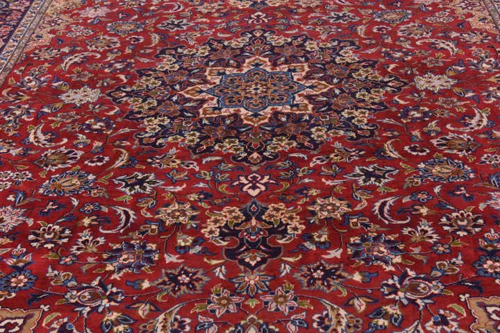 9' 10 x 13' Hand Knotted Isfahan Persian Wool Rug