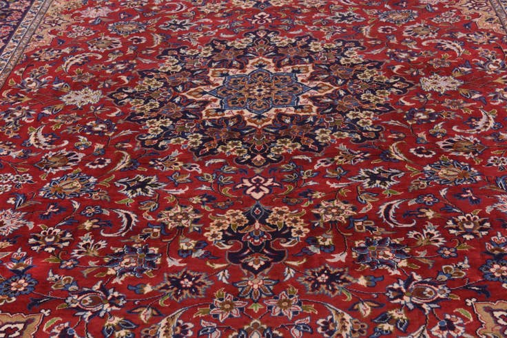 Detail image of 300cm x 395cm anudado a mano Isfahan Alfombra Persa Lana