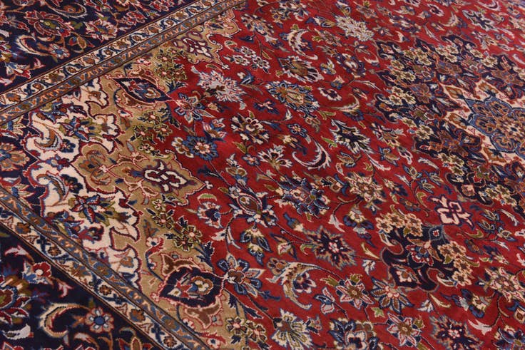 Detail image of 300cm x 395cm anudado a mano Isfahan Alfombra Persa Lana