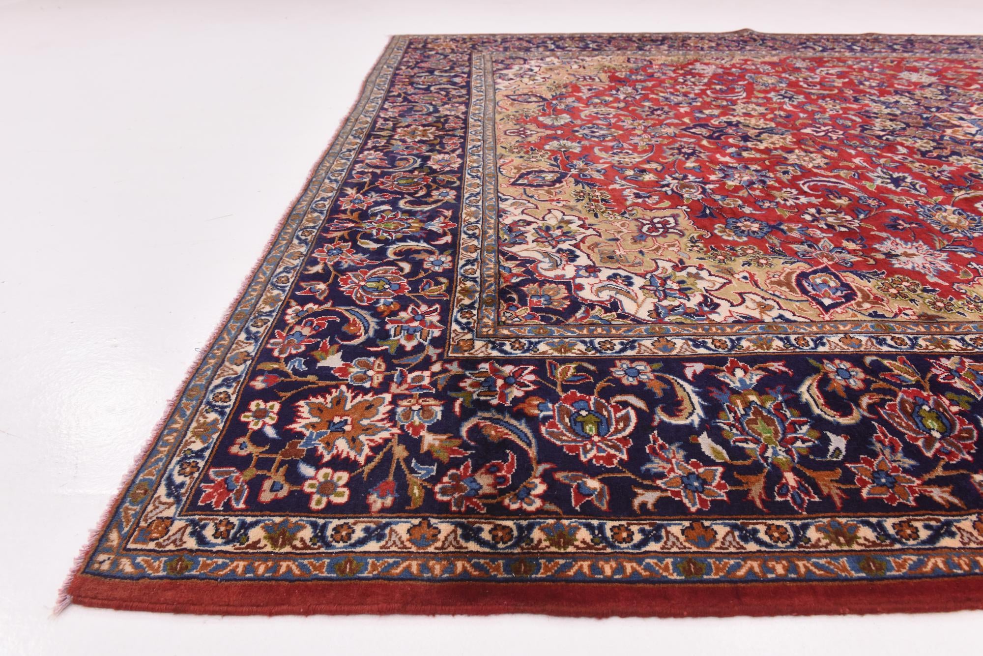 300cm x 395cm anudado a mano Isfahan Alfombra Persa Lana