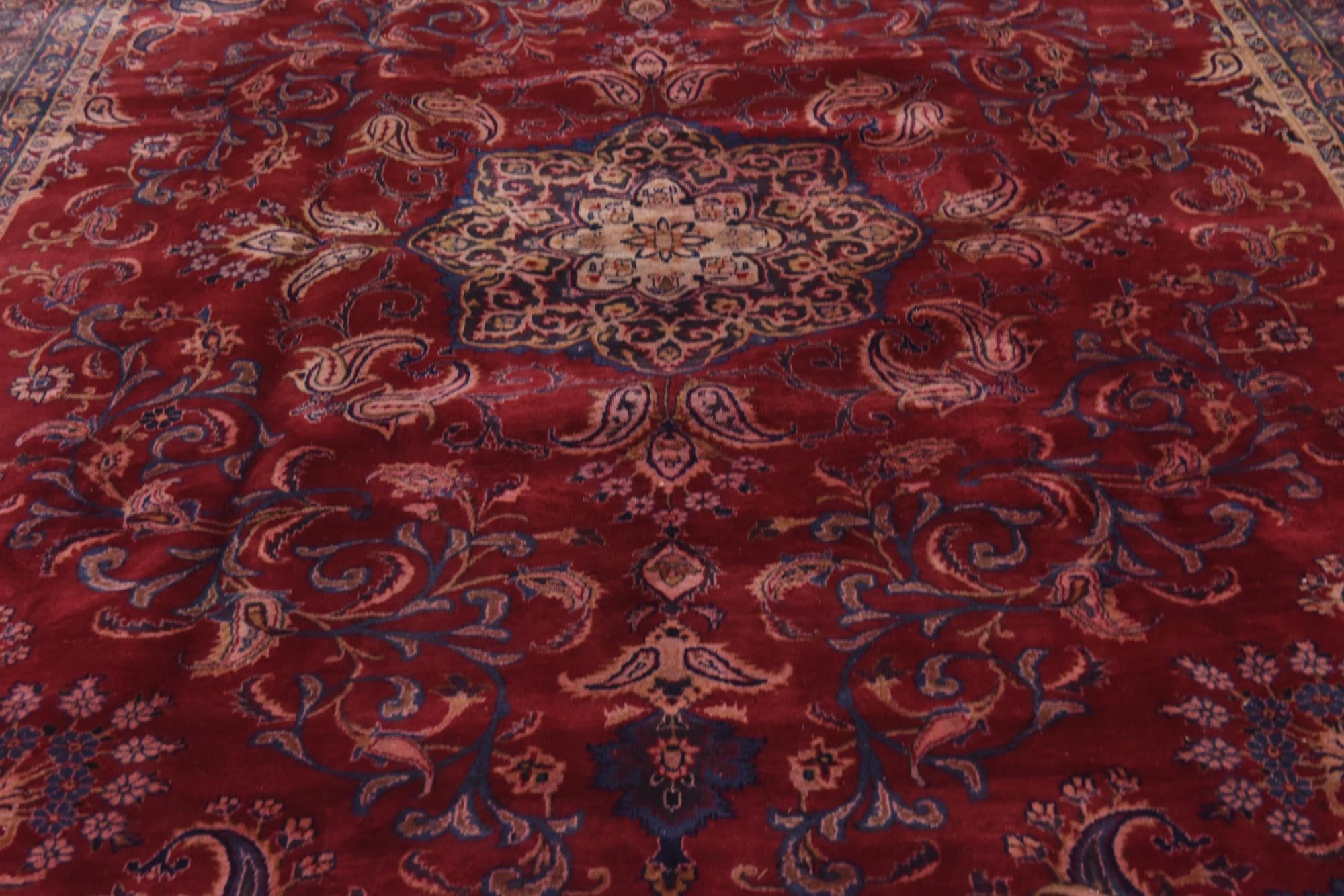 9' 8 x 13' Hand Knotted Isfahan Persian Wool Rug