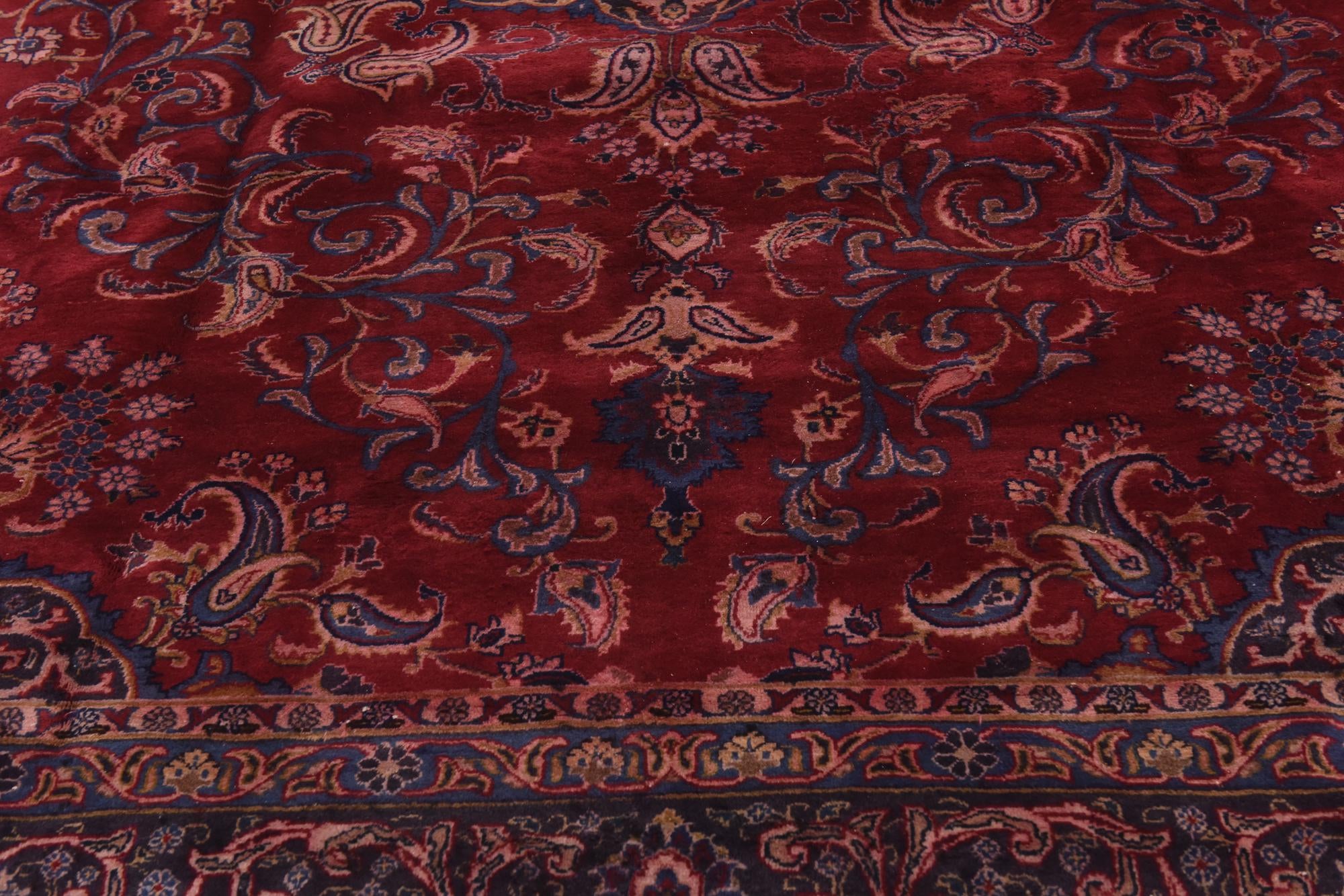 9' 8 x 13' Hand Knotted Isfahan Persian Wool Rug
