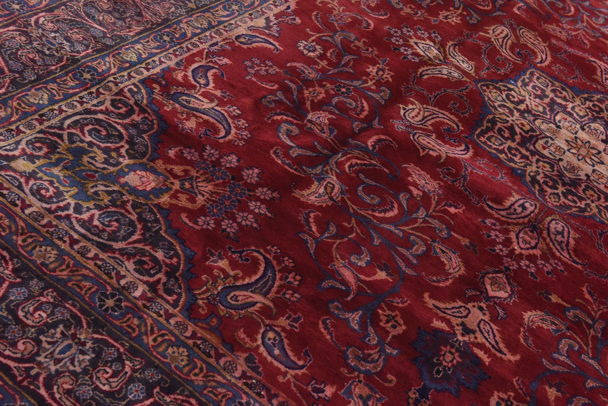 9' 8 x 13' Hand Knotted Isfahan Persian Wool Rug