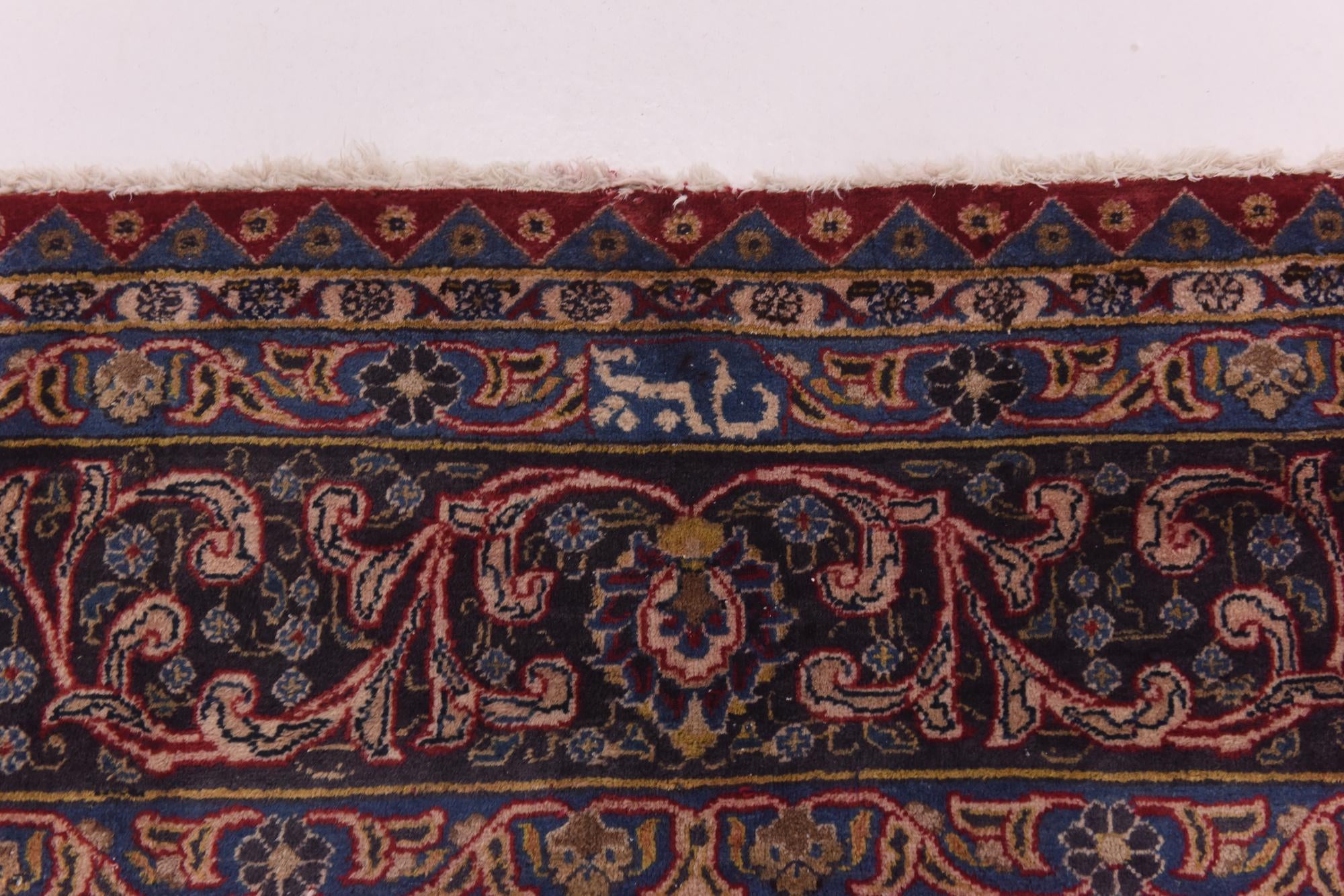 9' 8 x 13' Hand Knotted Isfahan Persian Wool Rug