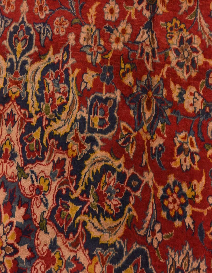 Detail image of 9' 8 x 13'  Hand Knotted Isfahan Persian Wool Rug