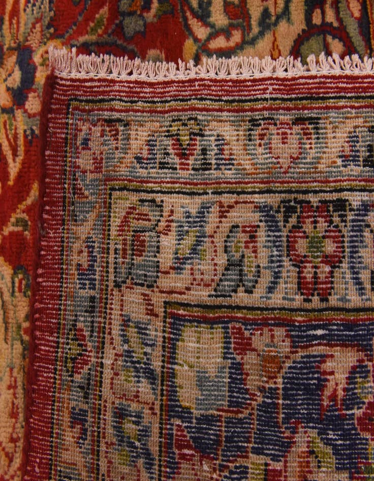 Detail image of 9' 8 x 13'  Hand Knotted Isfahan Persian Wool Rug