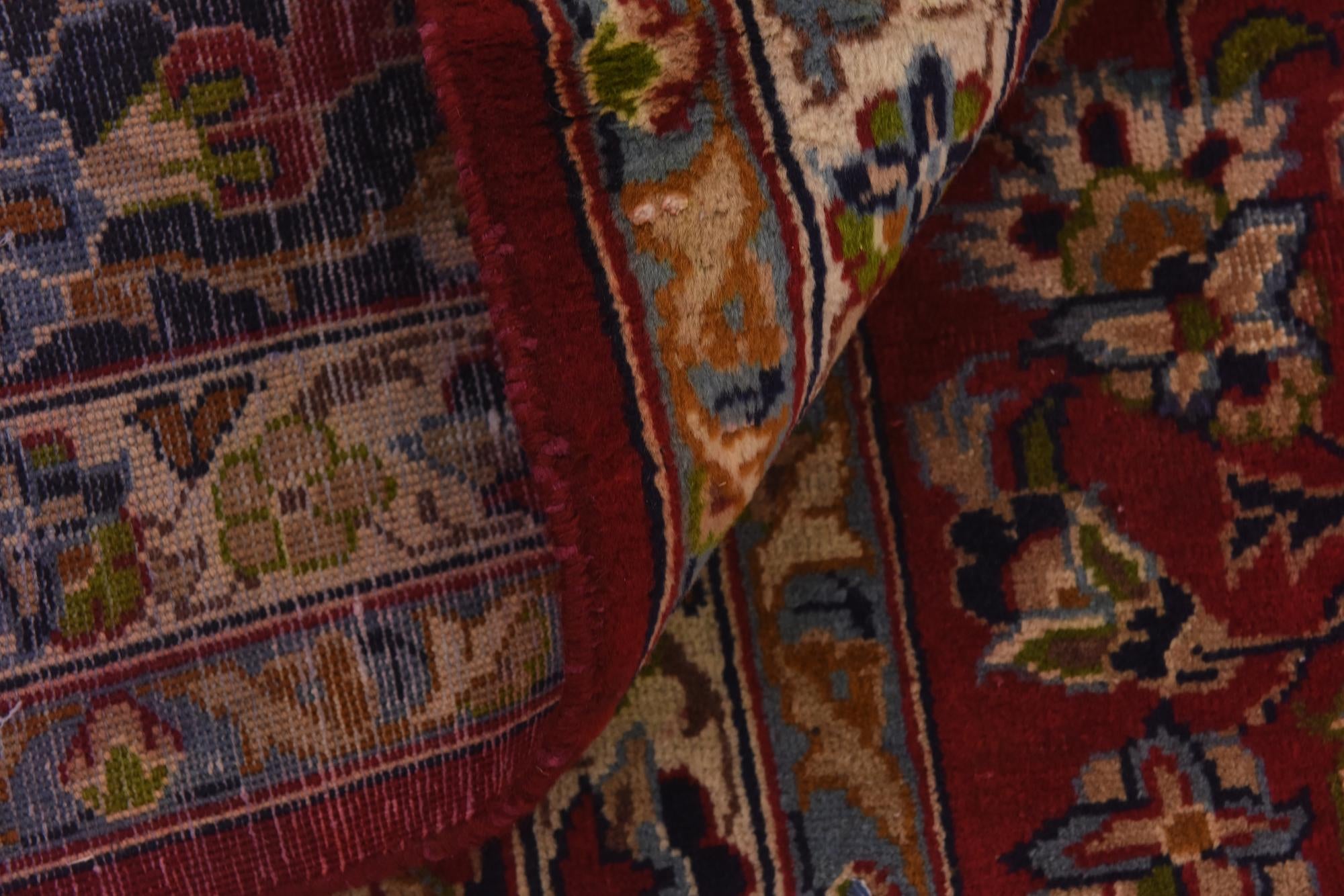 9' 10 x 13' 2 Hand Knotted Isfahan Persian Wool Rug
