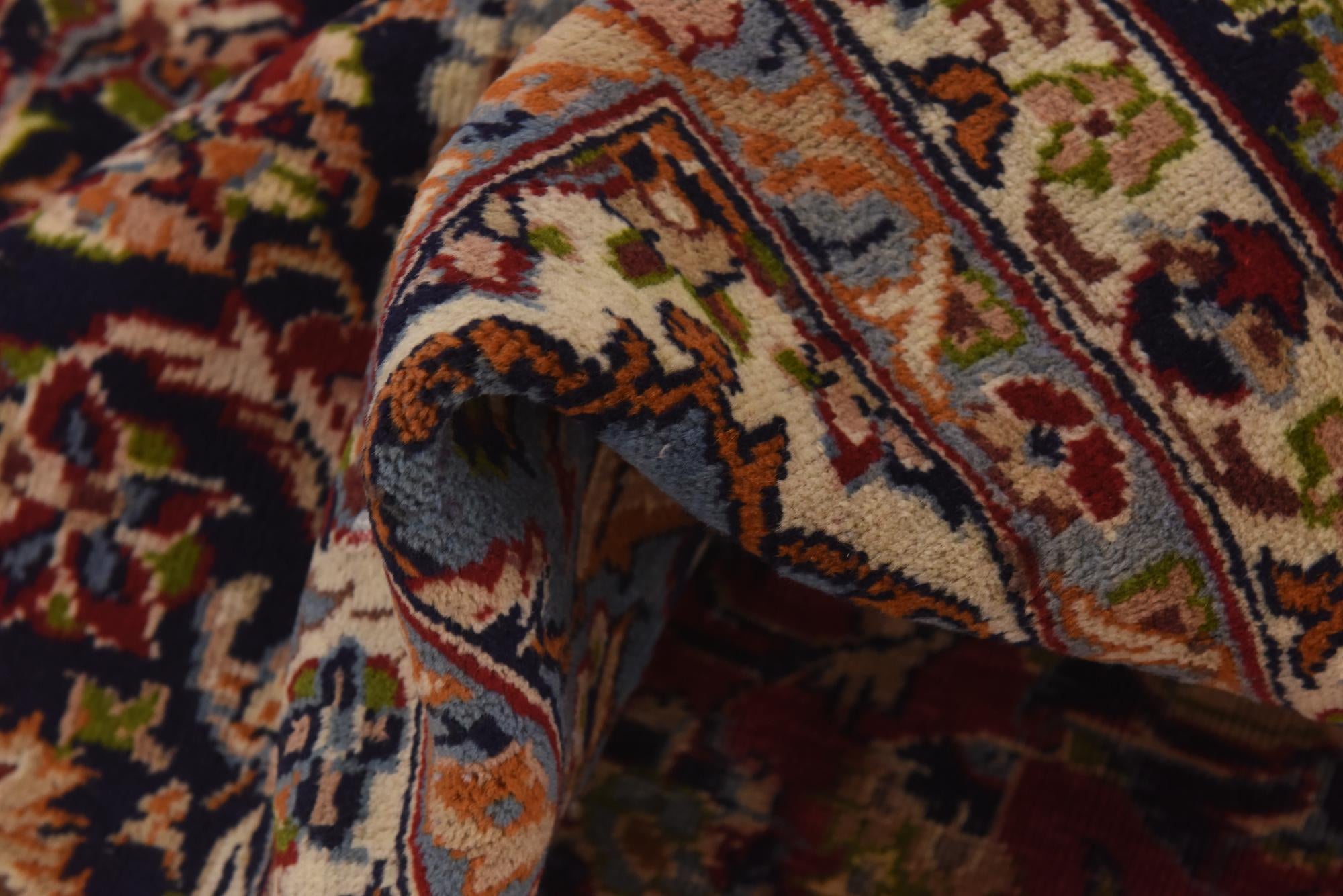 9' 10 x 13' 2 Hand Knotted Isfahan Persian Wool Rug