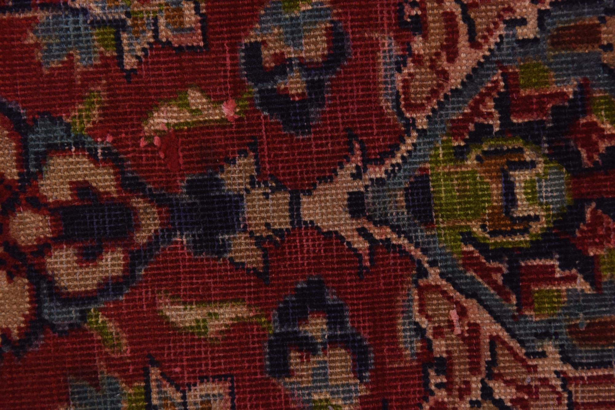 9' 10 x 13' 2 Hand Knotted Isfahan Persian Wool Rug