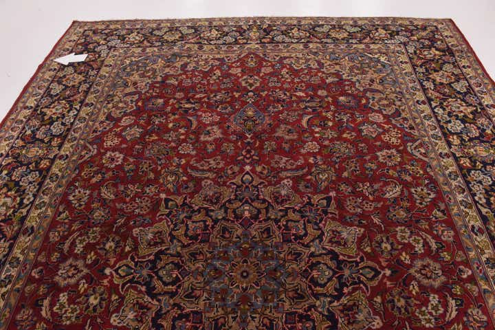 9' 10 x 13' 2 Hand Knotted Isfahan Persian Wool Rug