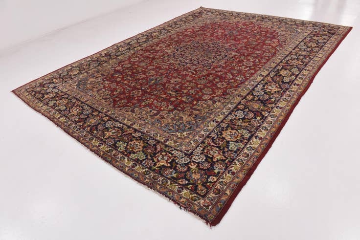 Detail image of 9' 10 x 13' 2 Hand Knotted Isfahan Persian Wool Rug