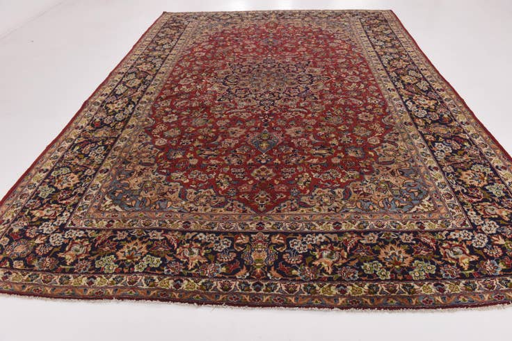 Detail image of 9' 10 x 13' 2 Hand Knotted Isfahan Persian Wool Rug