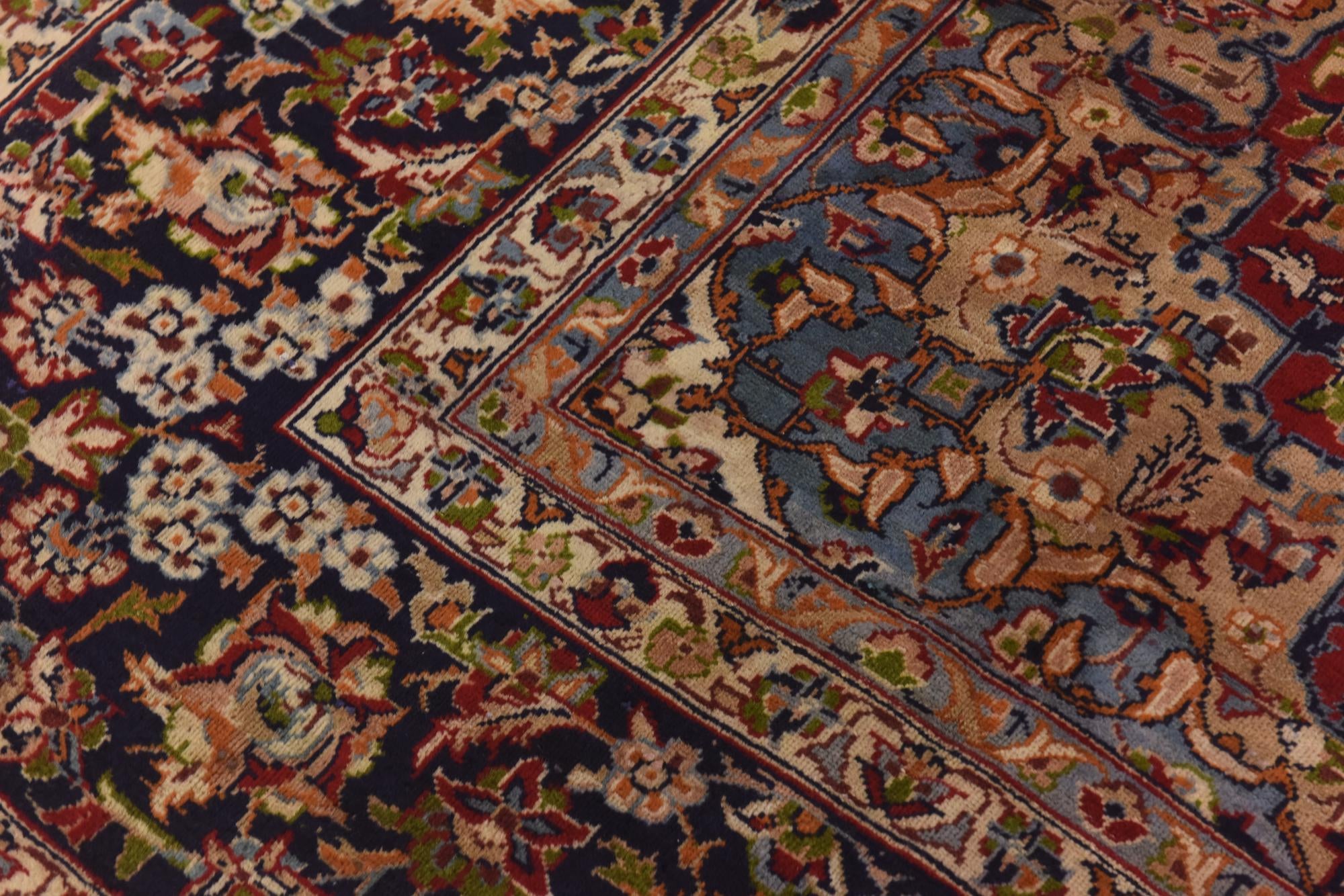 9' 10 x 13' 2 Hand Knotted Isfahan Persian Wool Rug