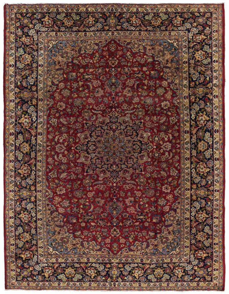 Detail image of 9' 10 x 13' 2 Hand Knotted Isfahan Persian Wool Rug