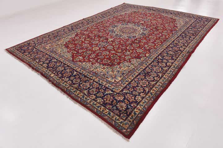 9' 10 x 13' 7 Hand Knotted Isfahan Persian Wool Rug