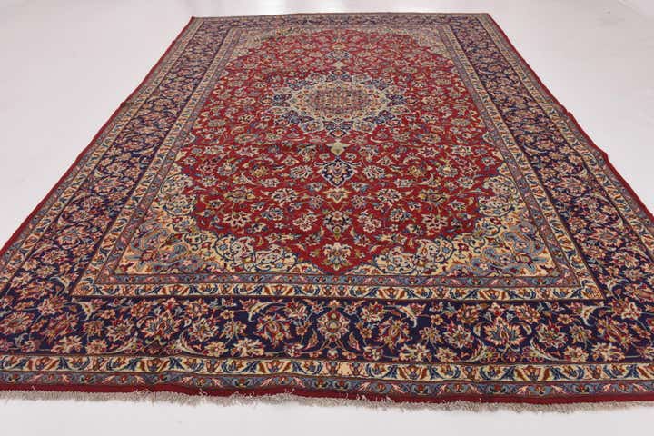 9' 10 x 13' 7 Hand Knotted Isfahan Persian Wool Rug