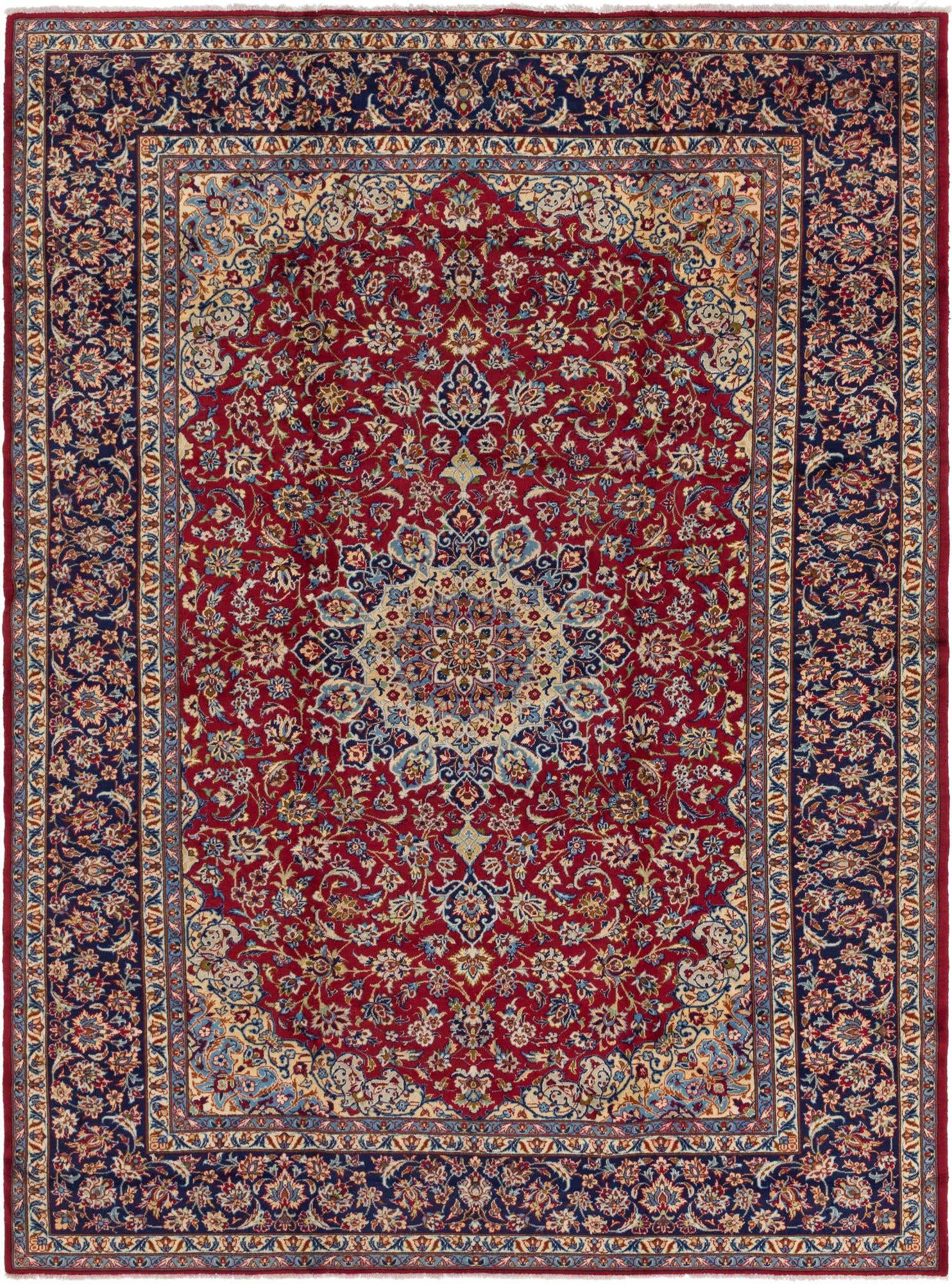 9' 10 x 13' 7 Hand Knotted Isfahan Persian Wool Rug