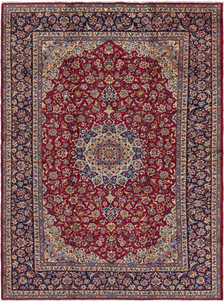 9' 10 x 13' 7 Hand Knotted Isfahan Persian Wool Rug