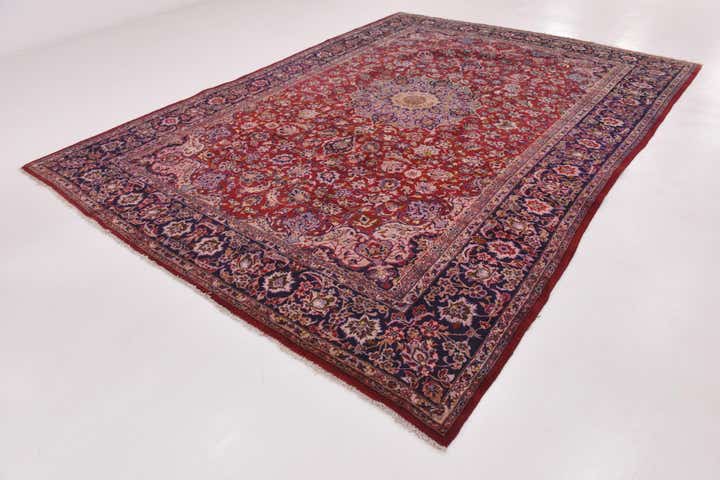 9' 6 x 13' 3 Hand Knotted Isfahan Persian Wool Rug