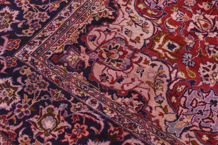 9' 6 x 13' 3 Hand Knotted Isfahan Persian Wool Rug