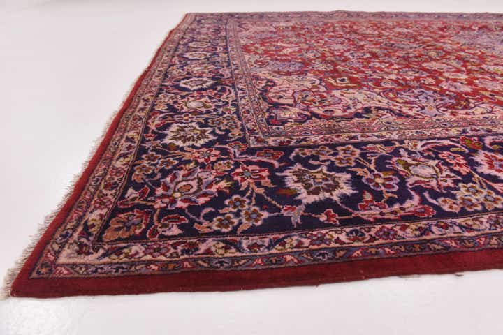 9' 6 x 13' 3 Hand Knotted Isfahan Persian Wool Rug