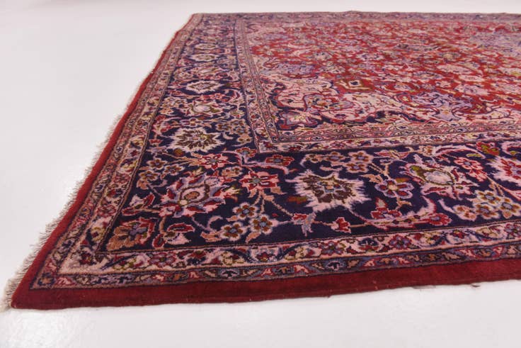 Detail image of 9' 6 x 13' 3 Hand Knotted Isfahan Persian Wool Rug