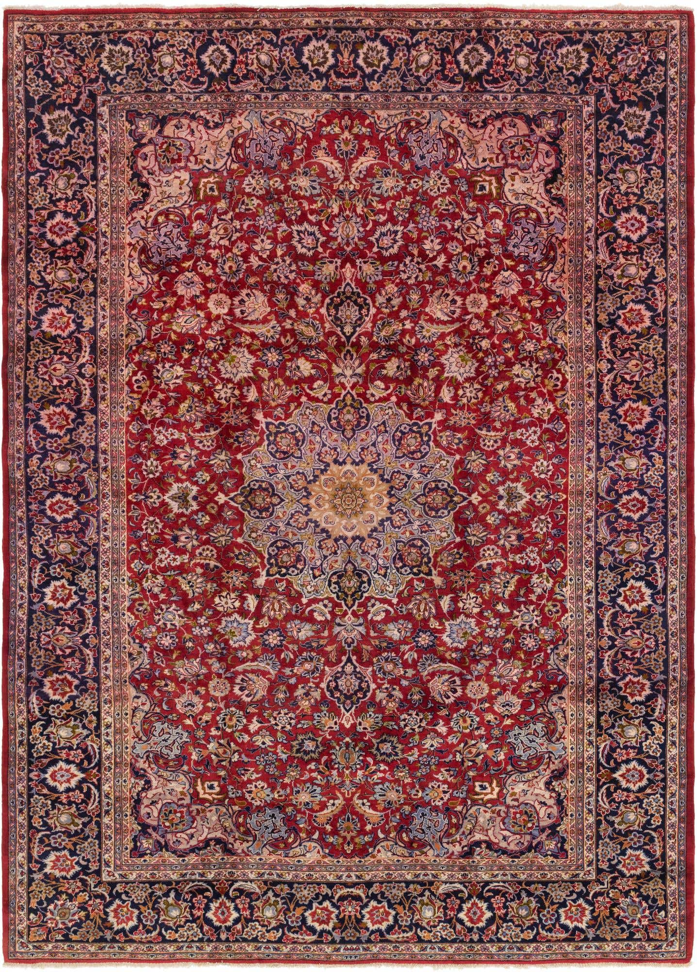 9' 6 x 13' 3 Hand Knotted Isfahan Persian Wool Rug