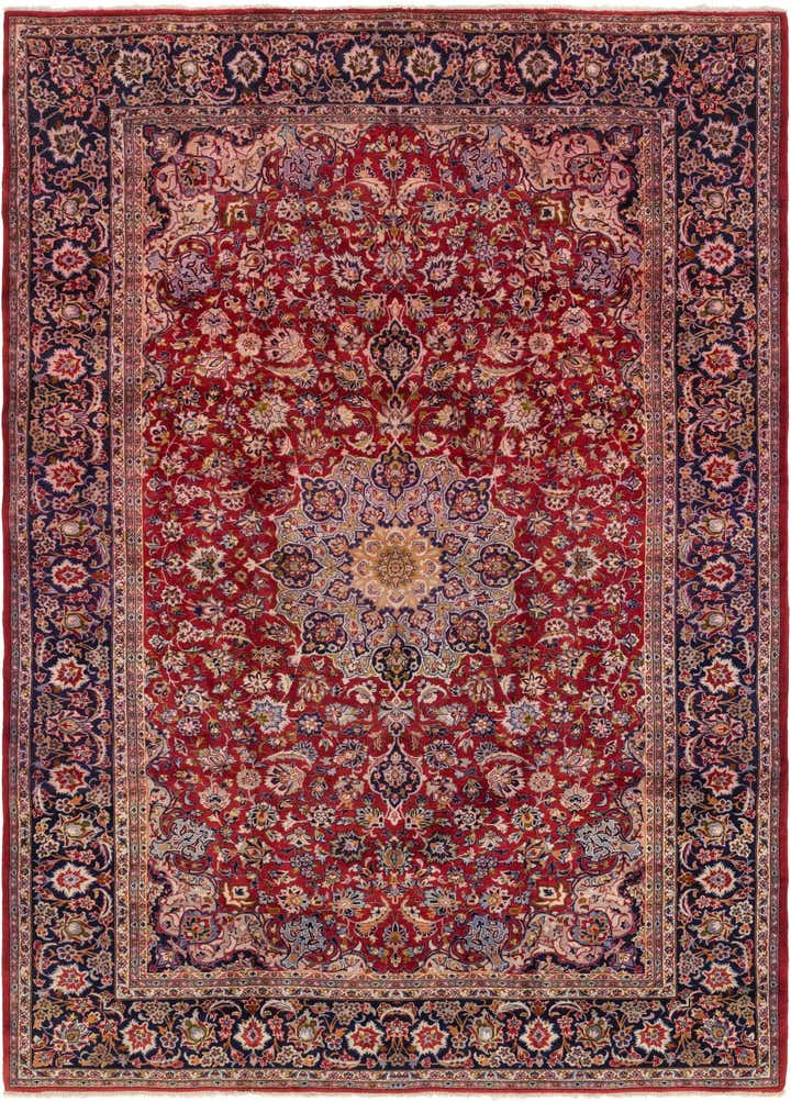 9' 6 x 13' 3 Hand Knotted Isfahan Persian Wool Rug