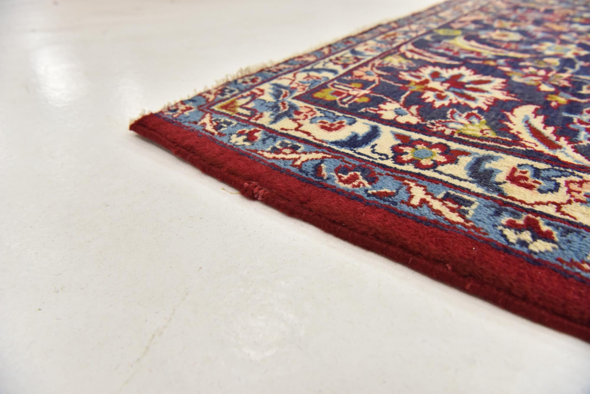 9' 8 x 13' Hand Knotted Isfahan Persian Wool Rug
