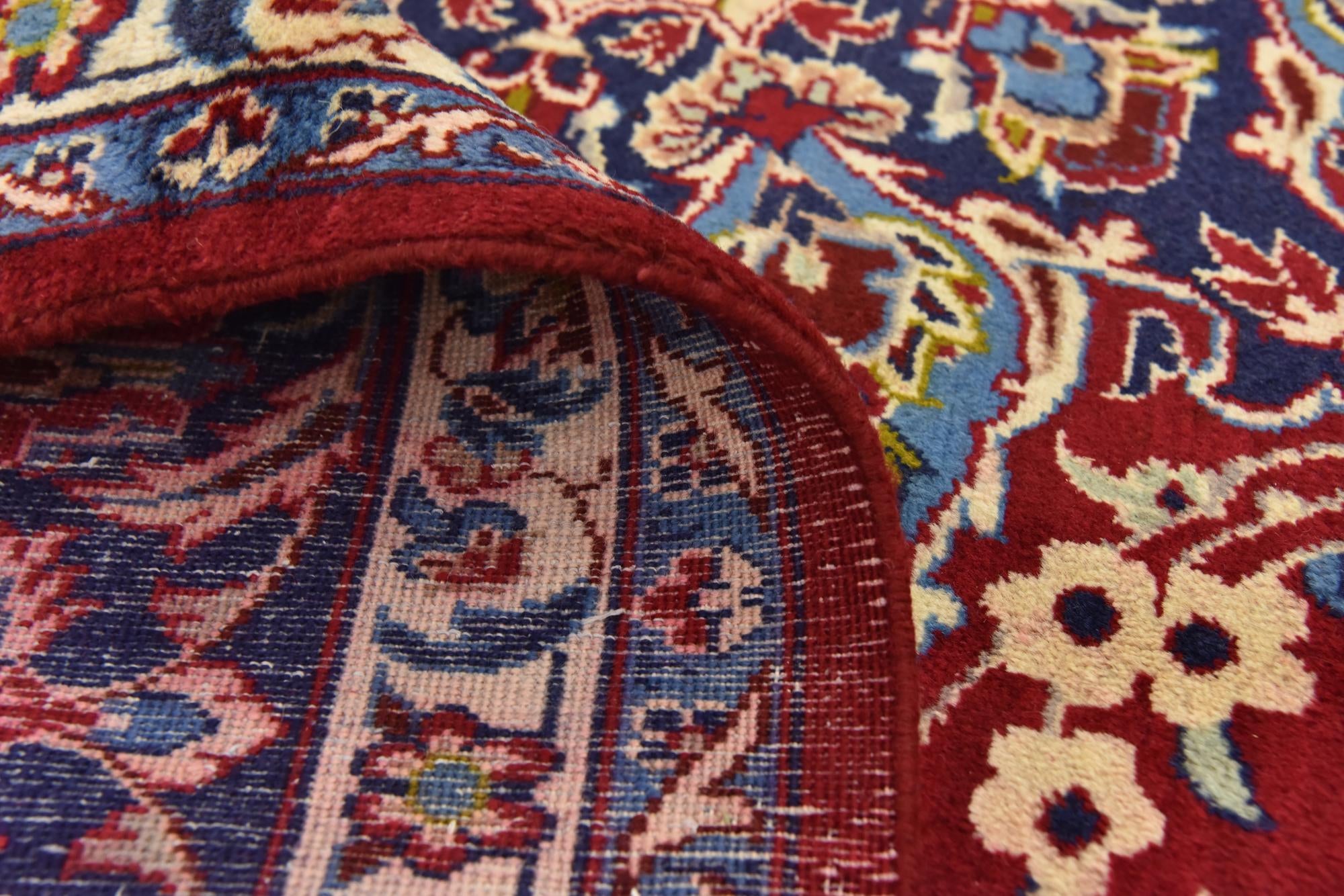 9' 8 x 13' Hand Knotted Isfahan Persian Wool Rug