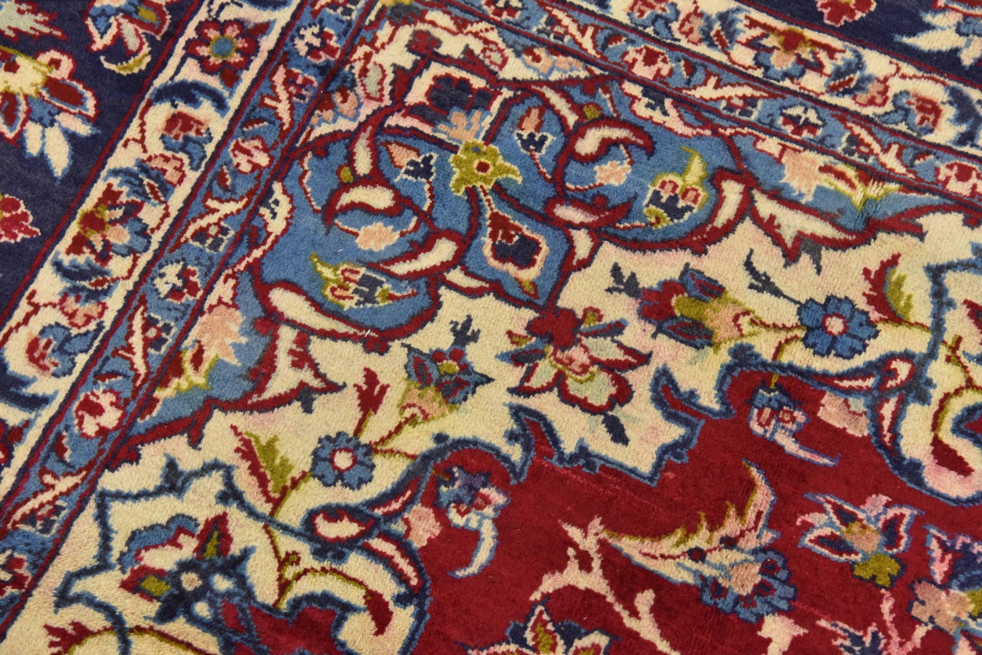 9' 8 x 13' Hand Knotted Isfahan Persian Wool Rug
