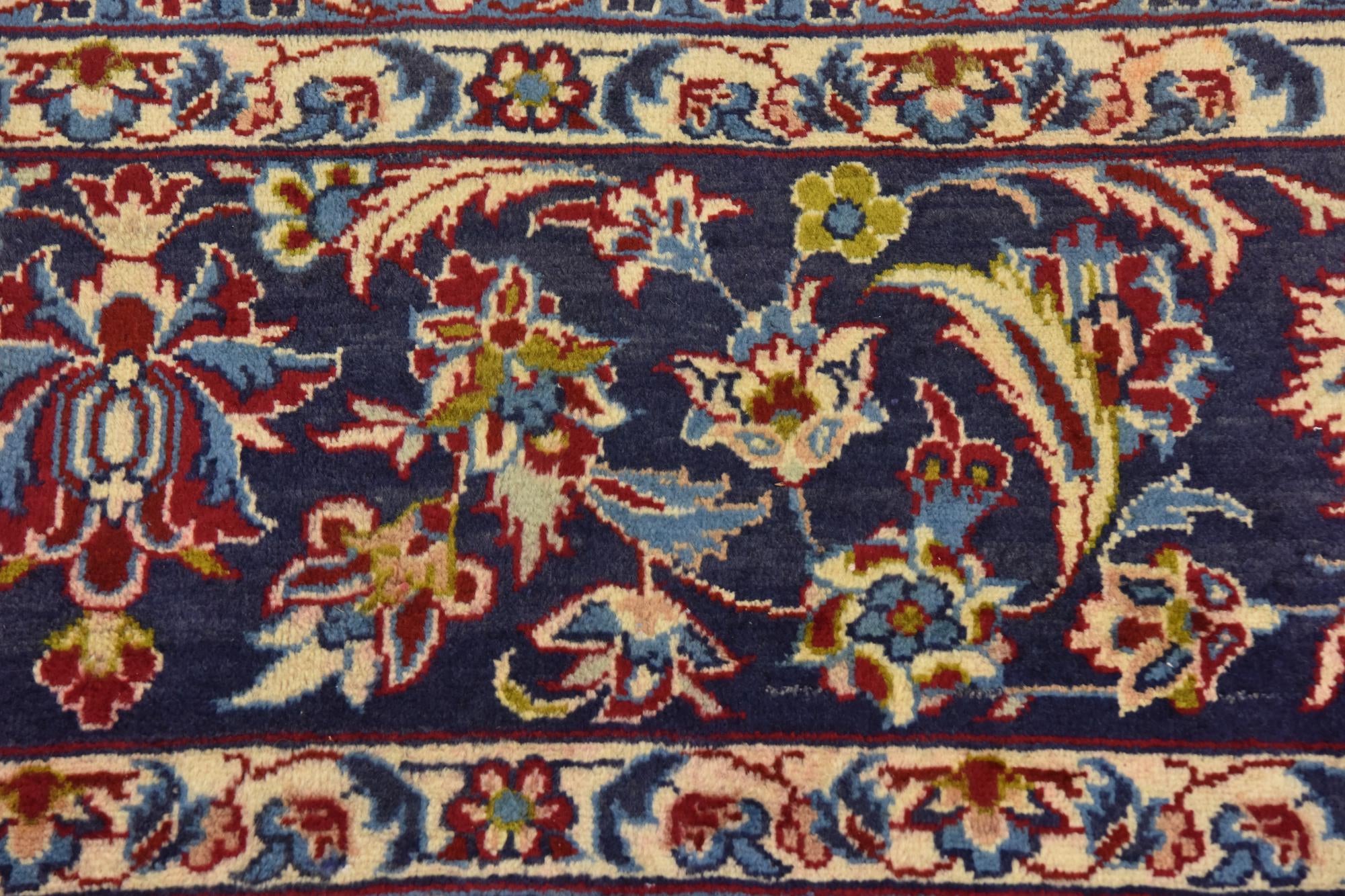 9' 8 x 13' Hand Knotted Isfahan Persian Wool Rug