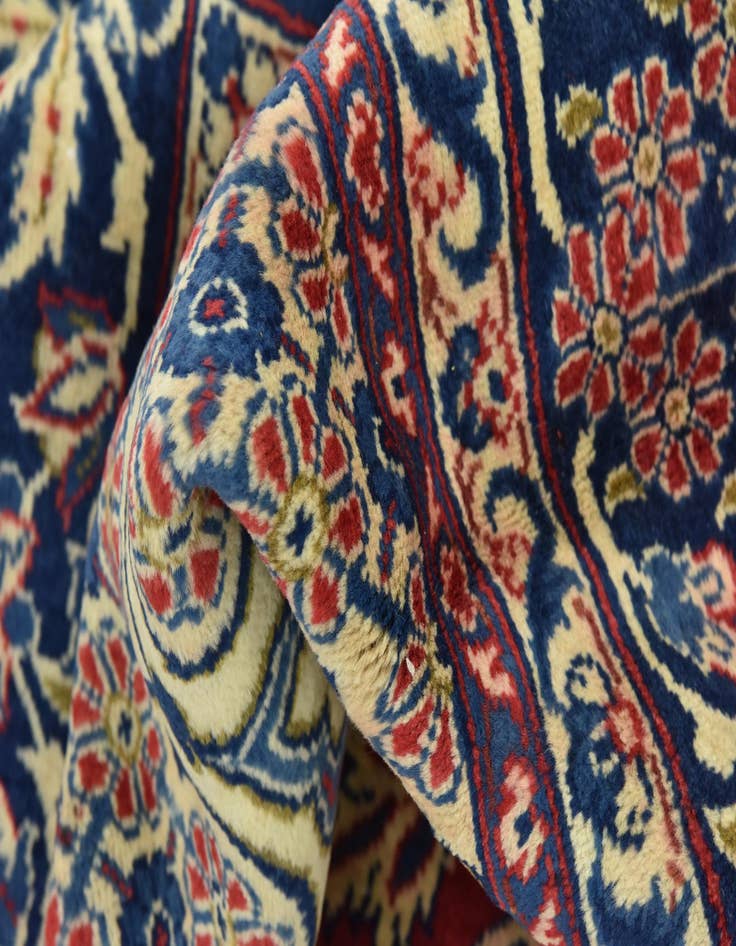 Detail image of 9' x 13' 3 Hand Knotted Isfahan Persian Wool Rug