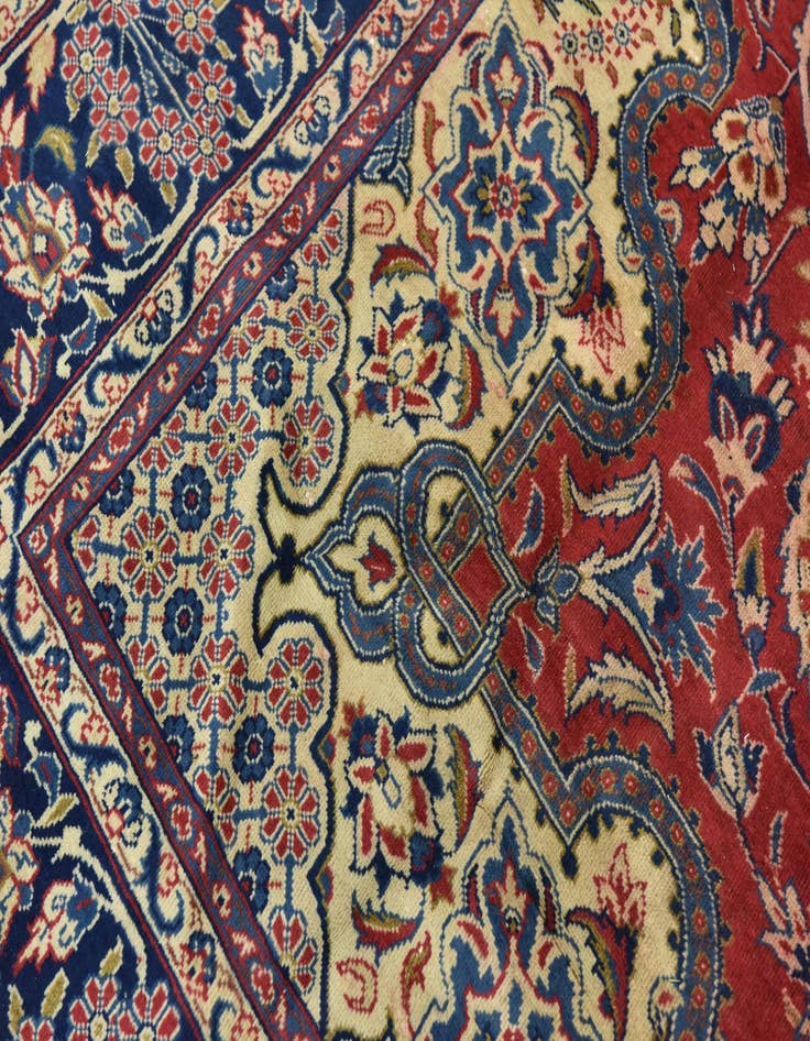 Detail image of 9' x 13' 3 Hand Knotted Isfahan Persian Wool Rug