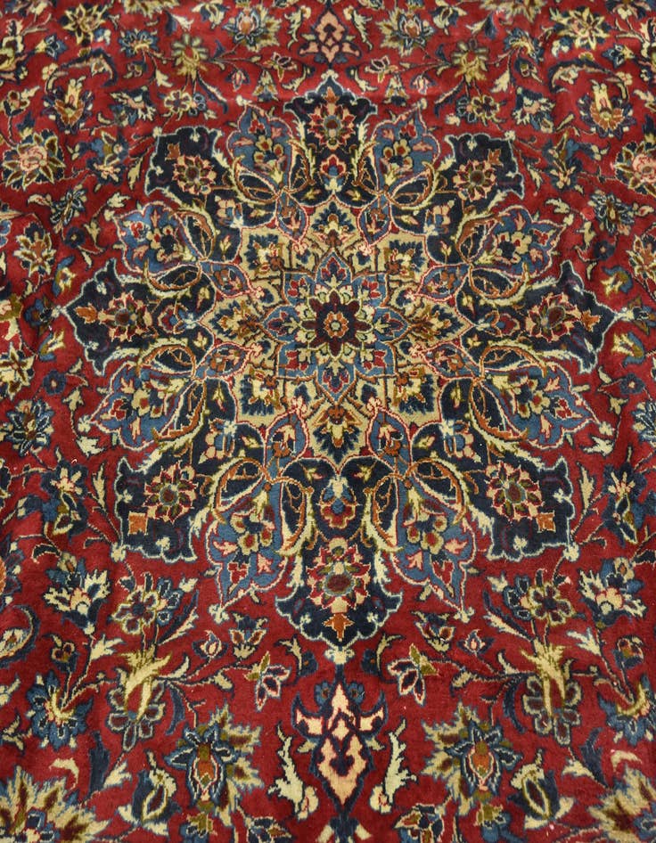 Detail image of 9' 8 x 12' 10  Hand Knotted Isfahan Persian Wool Rug