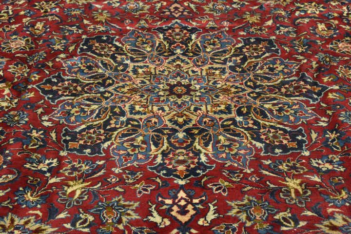 9' 8 x 12' 10 Hand Knotted Isfahan Persian Wool Rug