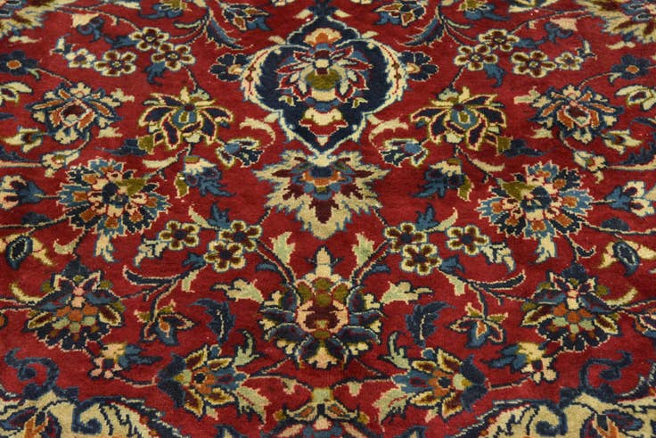 Detail image of 9' 8 x 12' 10 Hand Knotted Isfahan Persian Wool Rug