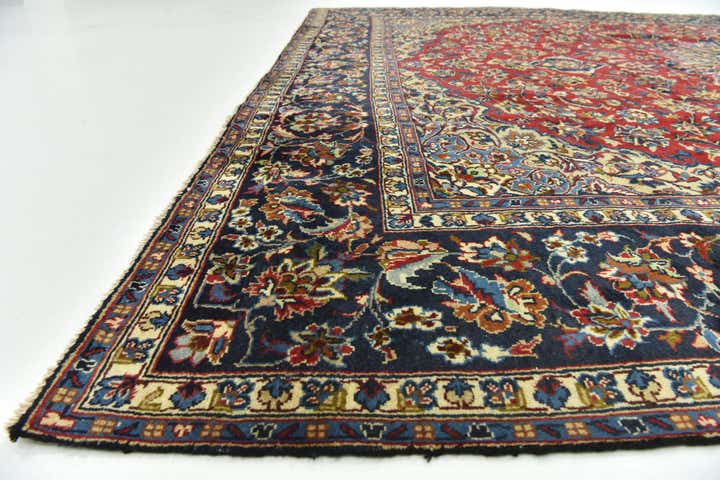 9' 8 x 12' 10 Hand Knotted Isfahan Persian Wool Rug