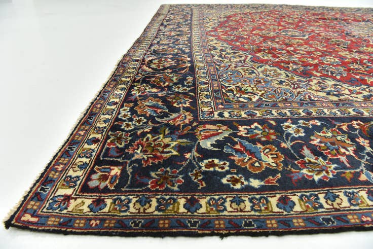 Detail image of 9' 8 x 12' 10 Hand Knotted Isfahan Persian Wool Rug