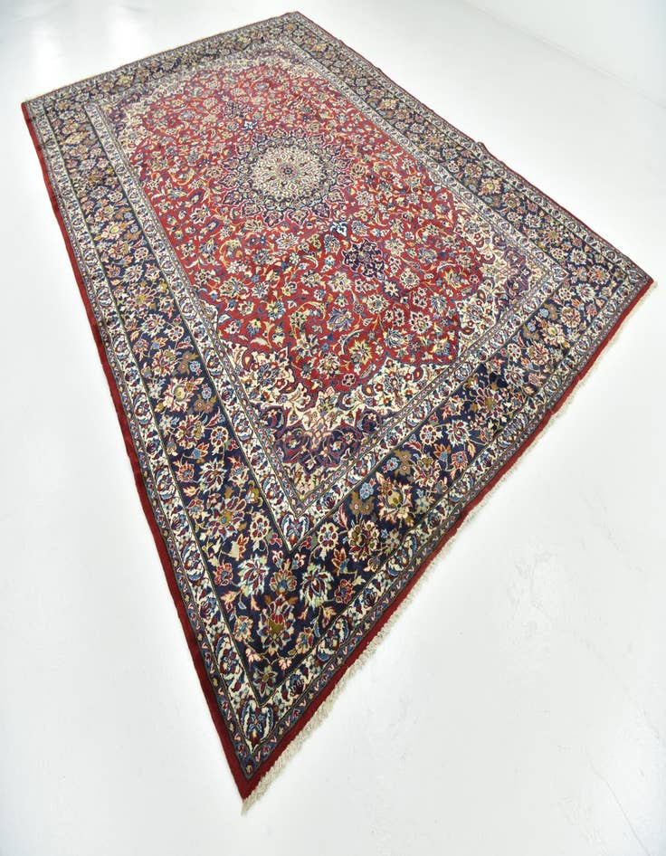 Detail image of 10' 1 x 13' 10  Hand Knotted Isfahan Persian Wool Rug