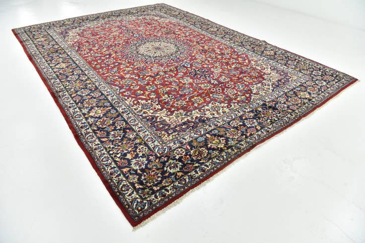 Detail image of 10' 1 x 13' 10 Hand Knotted Isfahan Persian Wool Rug