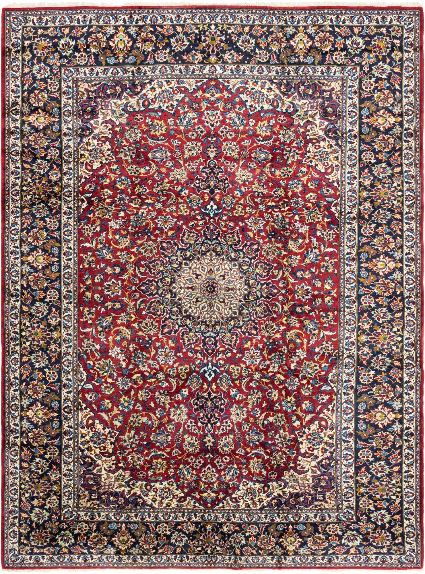 10' 1 x 13' 10 Hand Knotted Isfahan Persian Wool Rug