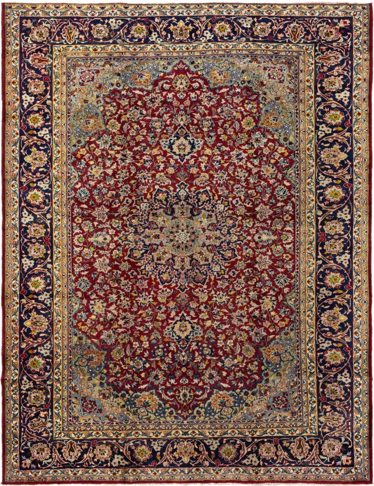 Detail image of 300cm x 405cm Hand Knotted Isfahan Persian Wool Rug
