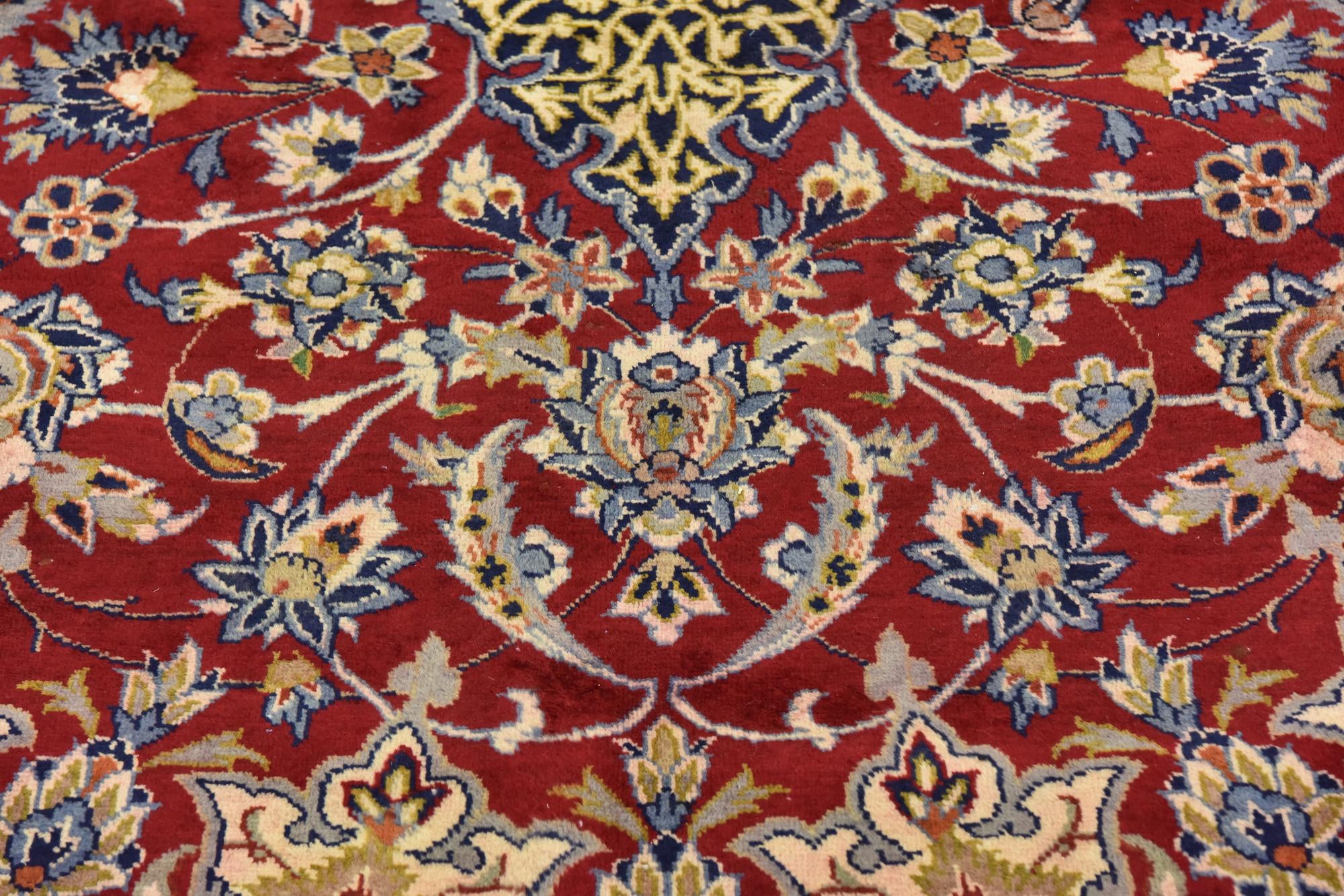 9' 9 x 13' 3 Hand Knotted Isfahan Persian Wool Rug