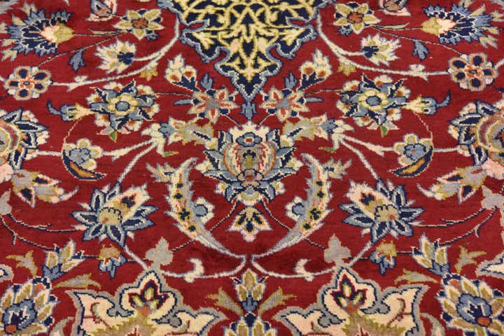 9' 9 x 13' 3 Hand Knotted Isfahan Persian Wool Rug