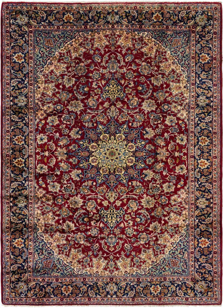 9' 9 x 13' 3 Hand Knotted Isfahan Persian Wool Rug